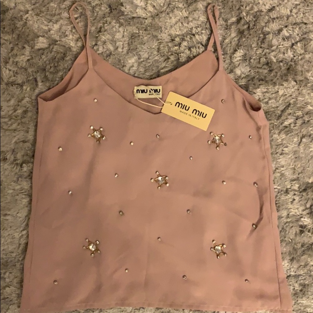 Miu Miu Dusty Rose top Sz M